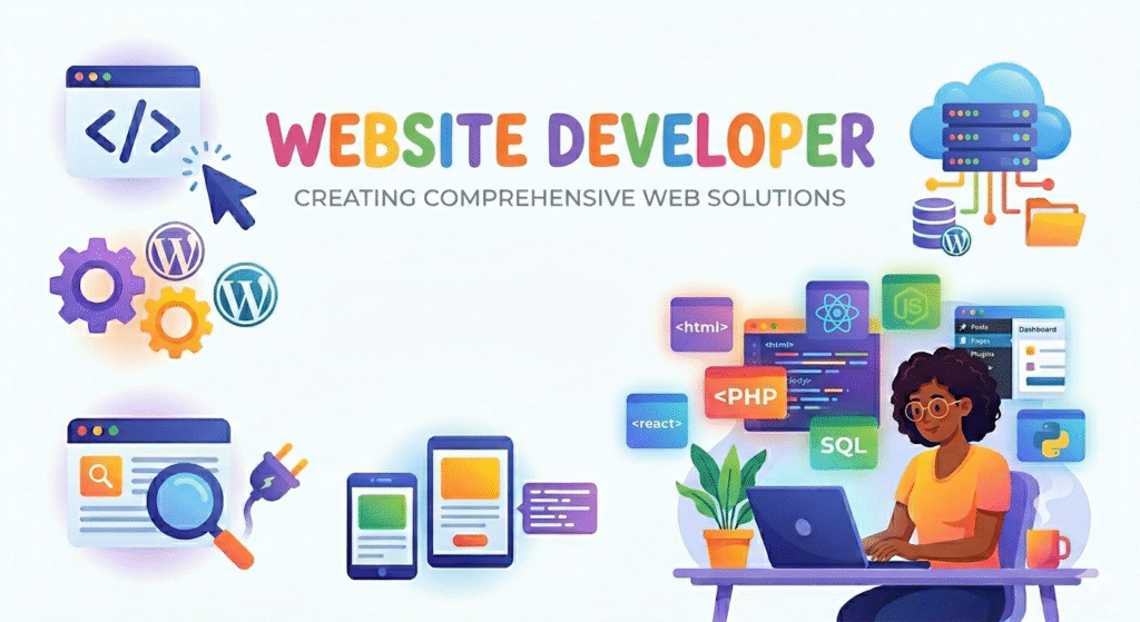 show here Website Developer and how to process